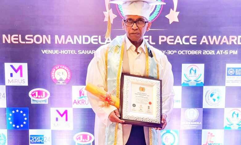 Homeopathy expert Dr. Amarsinh Nikam honored with ‘Nelson Mandela Noble Peace Award 2021’